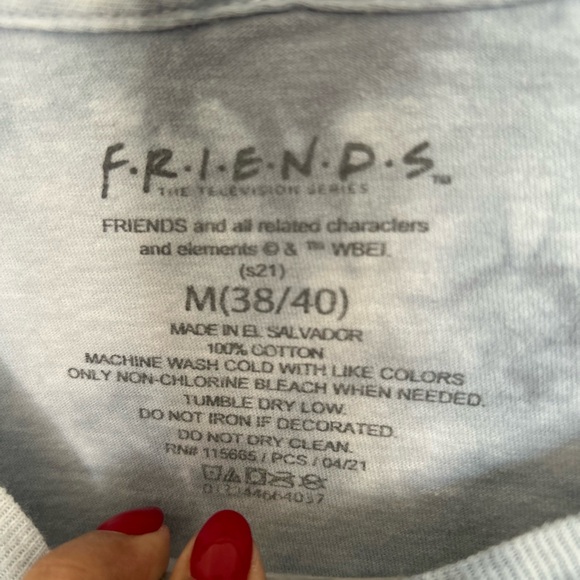Y2K FRIENDS Gray Cotton T-Shirt - Picture 4 of 5
